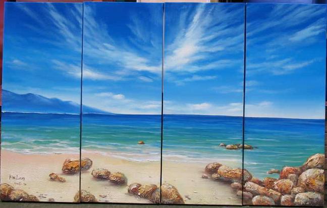 Dafen Oil Painting on canvas ocean wave -set537 Dafen Oil Painting on canvas ocean wave -set537